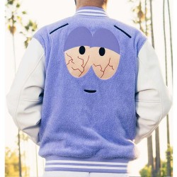 Towelie Purple and White Varsity Jacket