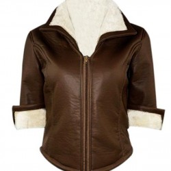 Overwatch Women Shearling Brown Tracer Jacket Overwatch Women Shearling Brown Tracer Jacket