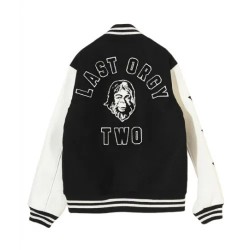 Undercover Last Orgy 2 Black and White Wool Varsity Jacket