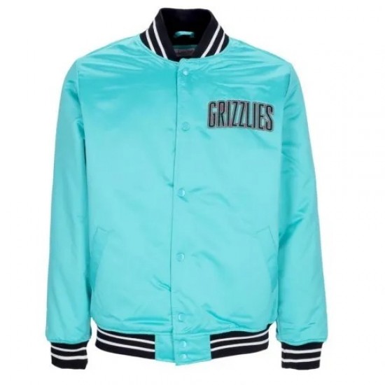 Vancouver Grizzlies Heavyweight Aqua Satin Jacket