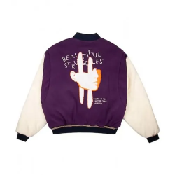 Varsity Beautiful Struggles College Purple Jacket