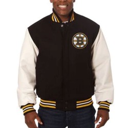 Varsity Boston Bruins Black and Yellow Wool Jacket Varsity Boston Bruins Black and Yellow Wool Jacket