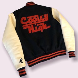 Varsity Cooley High Black and Off White Jacket Varsity Cooley High Black and Off White Jacket