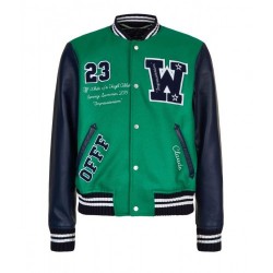 Varsity Eagle Logo W23 Green and Blue Jacket