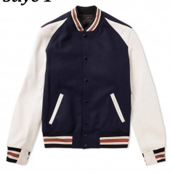 Varsity Icon Leather & Wool Jacket