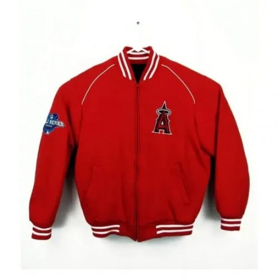 Varsity LA Angels World Series Red Wool Jacket