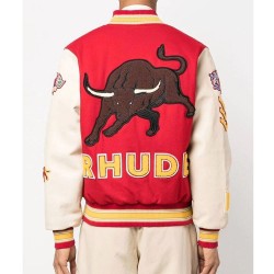 Varsity Rhude Bull Market Red Jacket