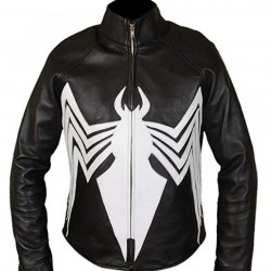 Venom Black Leather Jacket Costume