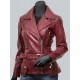 Victoria Womens Burgundy Moto Jacket Victoria Womens Burgundy Moto Jacket