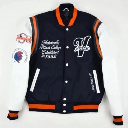 Virginia State University Black Varsity Jacket
