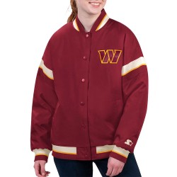 Washington Commanders Tournament Maroon Varsity Jacket Washington Commanders Tournament Maroon Varsity Jacket