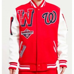 Washington Nationals Mash Up Varsity Jacket Washington Nationals Mash Up Varsity Jacket