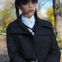 Wednesday Addams Cropped Black Wool Jacket Jenna Ortega A Murder of Woes Wednesday Addams Cropped Black Wool Jacket Jenna Ortega A Murder of Woes