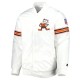 White Cleveland Browns The Power Forward Satin Jacket