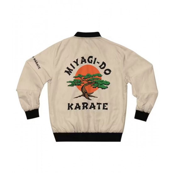 White Miyagi Do Karate Satin Jacket