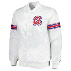 White Power Forward Atlanta Braves Satin Jacket White Power Forward Atlanta Braves Satin Jacket
