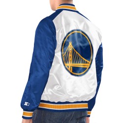 White/Royal Golden State Warriors Renegade Varsity Satin Jacket White/Royal Golden State Warriors Renegade Varsity Satin Jacket