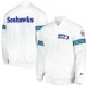 White Seattle Seahawks The Power Forward Satin Jacket