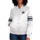 White The Line Up Dallas Cowboys Satin Jacket