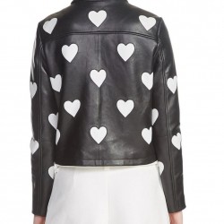 Women’s Maje Heart Motorcycle Leather Jacket Women’s Maje Heart Motorcycle Leather Jacket