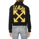 Women’s Off-White Virgil Abloh Varsity Jacket with Yellow Striped Sleeves