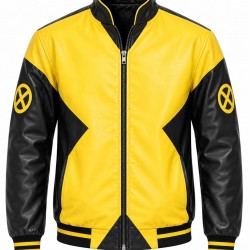 X-Men Inspired Yellow Mutant Leather Jacket | Comic Book Cosplay Jacket