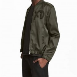 XO Bomber Green Satin Jacket XO Bomber Green Satin Jacket