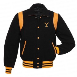 Yellowstone Dutton Ranch Teddy Wool Varsity Jacket