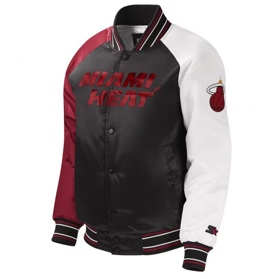 Youth Miami Heat Black Satin Jacket