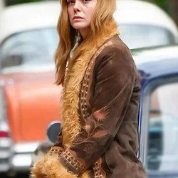 A Complete Unknown Elle Fanning Brown Jacket A Complete Unknown Elle Fanning Brown Jacket