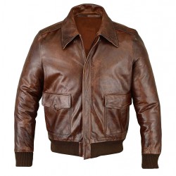 A2 Airforce Aviator Leather Bomber Jacket A2 Airforce Aviator Leather Bomber Jacket