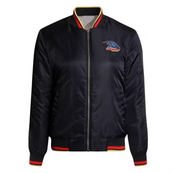 Adelaide Crows Black Bomber Full-Zip Jacket Adelaide Crows Black Bomber Full-Zip Jacket