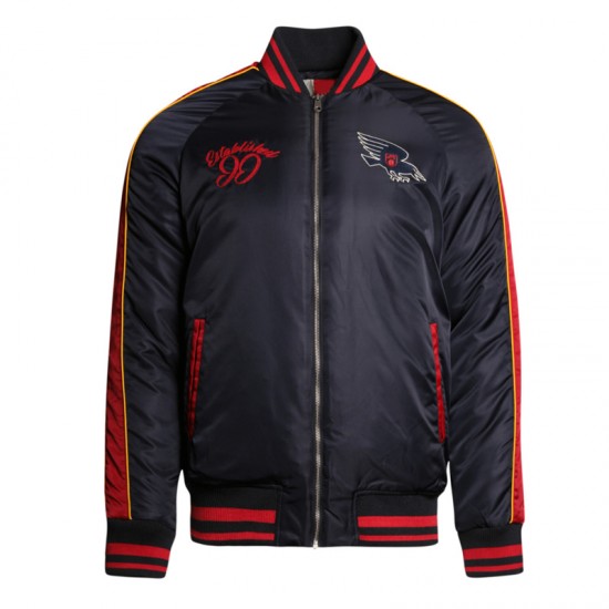 Adelaide Crows Collegiate Navy Bomber Full-Zip Jacket Adelaide Crows Collegiate Navy Bomber Full-Zip Jacket