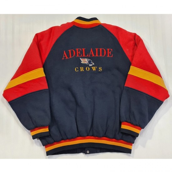 Adelaide Crows Navy and Red Varsity Wool Jacket Adelaide Crows Navy and Red Varsity Wool Jacket