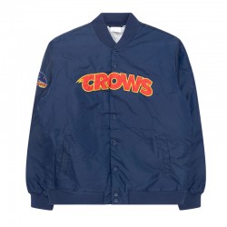 Adelaide Crows Navy Bomber Full-Snap Jacket Adelaide Crows Navy Bomber Full-Snap Jacket