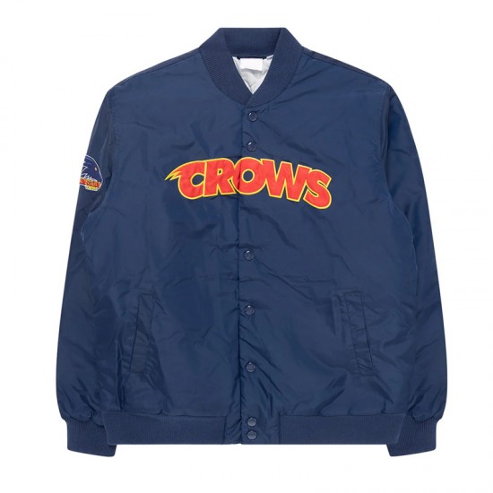Adelaide Crows Navy Bomber Full-Snap Jacket Adelaide Crows Navy Bomber Full-Snap Jacket