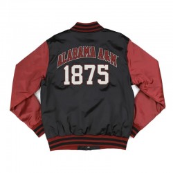 Alabama A&M Black and Maroon Baseball Jacket Alabama A&M Black and Maroon Baseball Jacket
