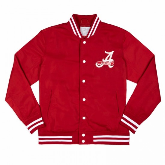 Alabama Crimson Tide Arched Red Bomber Jacket Alabama Crimson Tide Arched Red Bomber Jacket