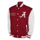 Alabama Crimson Tide Fleece Burgundy and White Varsity Jacket Alabama Crimson Tide Fleece Burgundy and White Varsity Jacket