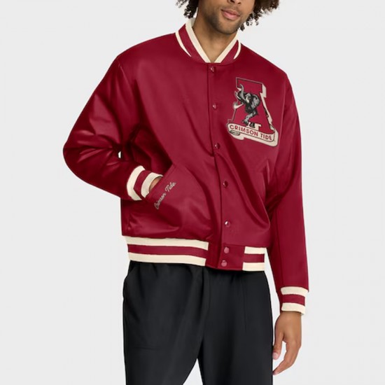Alabama Crimson Tide Legacy Crimson Bomber Jacket Alabama Crimson Tide Legacy Crimson Bomber Jacket