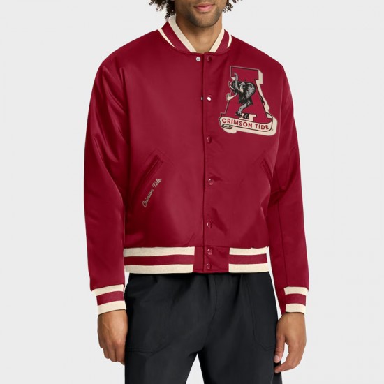 Alabama Crimson Tide Legacy Crimson Bomber Jacket Alabama Crimson Tide Legacy Crimson Bomber Jacket