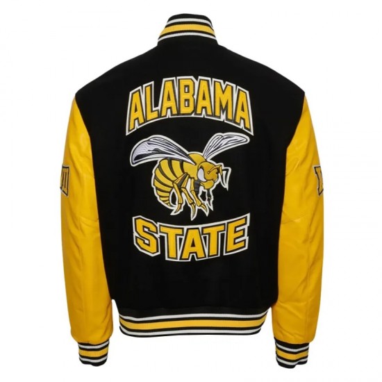 Alabama State University Black and Gold Varsity Jacket Alabama State University Black and Gold Varsity Jacket