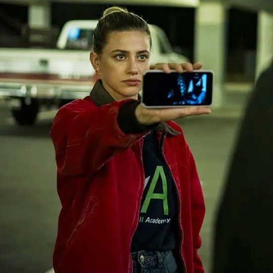 American Sweatshop Daisy Moriarty Bomber Cotton Red Jacket American Sweatshop Daisy Moriarty Bomber Cotton Red Jacket