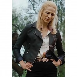 Angie Milliken The Red 2024 Black Biker Jacket Angie Milliken The Red 2024 Black Biker Jacket