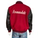 Annandale Red & Black Varsity – Leather Sleeve Letterman Jacket Annandale Red & Black Varsity – Leather Sleeve Letterman Jacket