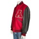 Annandale Red & Black Varsity – Leather Sleeve Letterman Jacket Annandale Red & Black Varsity – Leather Sleeve Letterman Jacket