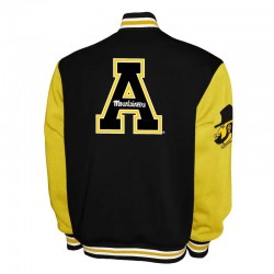 Appalachian State Mountaineers Fleece Black and Gold Varsity Jacket