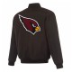 Arizona Cardinals Black/Gray Full-Zip Reversible Flight Jacket Arizona Cardinals Black/Gray Full-Zip Reversible Flight Jacket