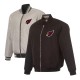 Arizona Cardinals Black/Gray Full-Zip Reversible Flight Jacket Arizona Cardinals Black/Gray Full-Zip Reversible Flight Jacket