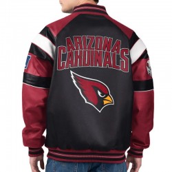 Arizona Cardinals G-III Faux Varsity Leather Jacket Arizona Cardinals G-III Faux Varsity Leather Jacket